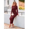 imagePRETTYGARDEN Womens Spring Fall 2 Piece Sweater Set Rib Knit Long Sleeve Crop Top Maxi Bodycon Skirt Casual Winter OutfitsWine Red