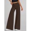imagePRETTYGARDEN Womens Wide Leg Palazzo Pants 2025 Dressy Casual Lounge Workout Sweatpants High Waisted TrousersBrown
