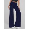 imagePRETTYGARDEN Womens Wide Leg Palazzo Pants 2025 Dressy Casual Lounge Workout Sweatpants High Waisted TrousersNavy Blue