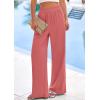 imagePRETTYGARDEN Womens Wide Leg Pants Casual 2025 Elastic Waist Loose Flowy Palazzo Pants Trousers with PocketsDusty Pink