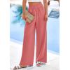 imagePRETTYGARDEN Womens Wide Leg Pants Casual 2025 Elastic Waist Loose Flowy Palazzo Pants Trousers with PocketsDusty Pink