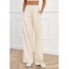 imagePRETTYGARDEN Womens Wide Leg Striped Pants 2025 Fall Casual High Waisted Baggy Palazzo Lounge Trousers Fashion BottomsApricot