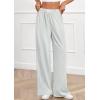 imagePRETTYGARDEN Womens Wide Leg Striped Pants 2025 Fall Casual High Waisted Baggy Palazzo Lounge Trousers Fashion BottomsGrey Blue