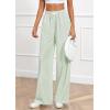 imagePRETTYGARDEN Womens Wide Leg Striped Pants 2025 Fall Casual High Waisted Baggy Palazzo Lounge Trousers Fashion BottomsLight Green