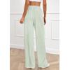 imagePRETTYGARDEN Womens Wide Leg Striped Pants 2025 Fall Casual High Waisted Baggy Palazzo Lounge Trousers Fashion BottomsLight Green
