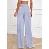 imagePRETTYGARDEN Womens Wide Leg Striped Pants 2025 Fall Casual High Waisted Baggy Palazzo Lounge Trousers Fashion BottomsNavy Blue
