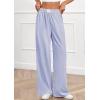 imagePRETTYGARDEN Womens Wide Leg Striped Pants 2025 Fall Casual High Waisted Baggy Palazzo Lounge Trousers Fashion BottomsNavy Blue