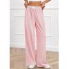 imagePRETTYGARDEN Womens Wide Leg Striped Pants 2025 Fall Casual High Waisted Baggy Palazzo Lounge Trousers Fashion BottomsRed