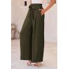 imagePRETTYGARDEN Womens Wide Leg Work Pants Business Casual High Waisted Loose Palazzo Trouser Summer ClothesArmy Green