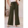 imagePRETTYGARDEN Womens Wide Leg Work Pants Business Casual High Waisted Loose Palazzo Trouser Summer ClothesArmy Green