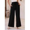 imagePRETTYGARDEN Womens Wide Leg Work Pants Business Casual High Waisted Loose Palazzo Trouser Summer ClothesBlack