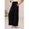 imagePRETTYGARDEN Womens Wide Leg Work Pants Business Casual High Waisted Loose Palazzo Trouser Summer ClothesBlack