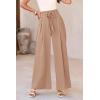 imagePRETTYGARDEN Womens Wide Leg Work Pants Business Casual High Waisted Loose Palazzo Trouser Summer ClothesCamel