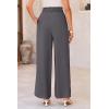 imagePRETTYGARDEN Womens Wide Leg Work Pants Business Casual High Waisted Loose Palazzo Trouser Summer ClothesDark Grey