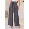 imagePRETTYGARDEN Womens Wide Leg Work Pants Business Casual High Waisted Loose Palazzo Trouser Summer ClothesDark Grey