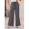 imagePRETTYGARDEN Womens Wide Leg Work Pants Business Casual High Waisted Loose Palazzo Trouser Summer ClothesDark Grey