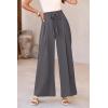imagePRETTYGARDEN Womens Wide Leg Work Pants Business Casual High Waisted Loose Palazzo Trouser Summer ClothesDark Grey