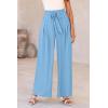 imagePRETTYGARDEN Womens Wide Leg Work Pants Business Casual High Waisted Loose Palazzo Trouser Summer ClothesLight Blue