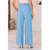 imagePRETTYGARDEN Womens Wide Leg Work Pants Business Casual High Waisted Loose Palazzo Trouser Summer ClothesLight Blue
