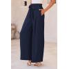 imagePRETTYGARDEN Womens Wide Leg Work Pants Business Casual High Waisted Loose Palazzo Trouser Summer ClothesNavy