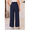 imagePRETTYGARDEN Womens Wide Leg Work Pants Business Casual High Waisted Loose Palazzo Trouser Summer ClothesNavy