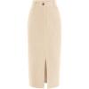 imagePRETTYGARDEN Corduroy Skirt Women Fall Fashion 2025 High Waisted Pencil Midi Skirts Business Casual Work Office Winter OutfitBeige