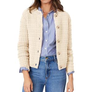 imagePRETTYGARDEN Womens Knit Cardigan Sweaters Casual Long Sleeve Open Front Button Down Trendy Jackets OuterwearBeige