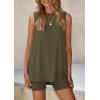 imagePRETTYGARDEN 2 Piece Sets for Women 2025 Summer Matching Lounge Shorts Set Resort Airport Travel Loungewear Outfits ClothingArmy Green