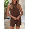 imagePRETTYGARDEN 2 Piece Sets for Women 2025 Summer Matching Lounge Shorts Set Resort Airport Travel Loungewear Outfits ClothingLight Coffee