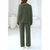 imagePRETTYGARDEN Lounge Sets for Women Two Piece Sweaters Pajama Set Fall Fashion 2025 Loungewear Outfits Matching Winter ClothesArmy Green