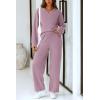imagePRETTYGARDEN Lounge Sets for Women Two Piece Sweaters Pajama Set Fall Fashion 2025 Loungewear Outfits Matching Winter ClothesBean Paste Purple