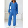 imagePRETTYGARDEN Lounge Sets for Women Two Piece Sweaters Pajama Set Fall Fashion 2025 Loungewear Outfits Matching Winter ClothesBrilliant Blue