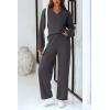 imagePRETTYGARDEN Lounge Sets for Women Two Piece Sweaters Pajama Set Fall Fashion 2025 Loungewear Outfits Matching Winter ClothesDark Grey