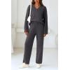 imagePRETTYGARDEN Lounge Sets for Women Two Piece Sweaters Pajama Set Fall Fashion 2025 Loungewear Outfits Matching Winter ClothesDark Grey