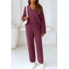 imagePRETTYGARDEN Lounge Sets for Women Two Piece Sweaters Pajama Set Fall Fashion 2025 Loungewear Outfits Matching Winter ClothesDark Purple
