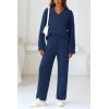 imagePRETTYGARDEN Lounge Sets for Women Two Piece Sweaters Pajama Set Fall Fashion 2025 Loungewear Outfits Matching Winter ClothesNavy