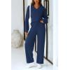 imagePRETTYGARDEN Lounge Sets for Women Two Piece Sweaters Pajama Set Fall Fashion 2025 Loungewear Outfits Matching Winter ClothesNavy