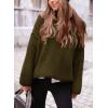 imagePRETTYGARDEN Oversized Sweaters for Women 2025 Chunky Turtleneck Sweater Fall Clothes Long Sleeve Tops Winter ClothingArmy Green