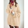 imagePRETTYGARDEN Oversized Sweaters for Women 2025 Chunky Turtleneck Sweater Fall Clothes Long Sleeve Tops Winter ClothingBeige