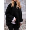 imagePRETTYGARDEN Oversized Sweaters for Women 2025 Chunky Turtleneck Sweater Fall Clothes Long Sleeve Tops Winter ClothingBlack
