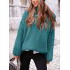 imagePRETTYGARDEN Oversized Sweaters for Women 2025 Chunky Turtleneck Sweater Fall Clothes Long Sleeve Tops Winter ClothingBlue Green