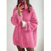 imagePRETTYGARDEN Oversized Sweaters for Women 2025 Chunky Turtleneck Sweater Fall Clothes Long Sleeve Tops Winter ClothingPink