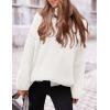 imagePRETTYGARDEN Oversized Sweaters for Women 2025 Chunky Turtleneck Sweater Fall Clothes Long Sleeve Tops Winter ClothingWhite