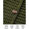 imagePRETTYGARDEN Women Knit Cardigan Sweaters Fall Fashion Long Sleeve Open Front Button Down Trendy Casual Jacket Winter ClothesArmy Green