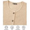 imagePRETTYGARDEN Women Knit Cardigan Sweaters Fall Fashion Long Sleeve Open Front Button Down Trendy Casual Jacket Winter ClothesBeige