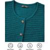 imagePRETTYGARDEN Women Knit Cardigan Sweaters Fall Fashion Long Sleeve Open Front Button Down Trendy Casual Jacket Winter ClothesBlue Green