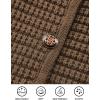 imagePRETTYGARDEN Women Knit Cardigan Sweaters Fall Fashion Long Sleeve Open Front Button Down Trendy Casual Jacket Winter ClothesCoffee