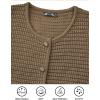 imagePRETTYGARDEN Women Knit Cardigan Sweaters Fall Fashion Long Sleeve Open Front Button Down Trendy Casual Jacket Winter ClothesDark Khaki