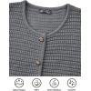 imagePRETTYGARDEN Women Knit Cardigan Sweaters Fall Fashion Long Sleeve Open Front Button Down Trendy Casual Jacket Winter ClothesGrey
