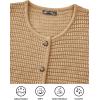 imagePRETTYGARDEN Women Knit Cardigan Sweaters Fall Fashion Long Sleeve Open Front Button Down Trendy Casual Jacket Winter ClothesKhaki